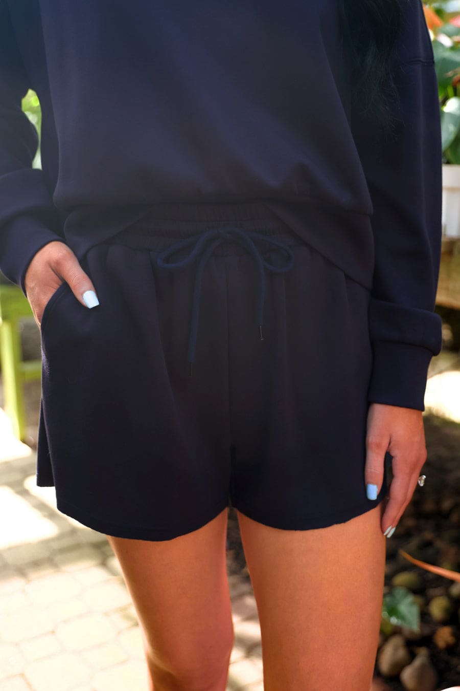 Luna Luxe Pullover Set- Navy