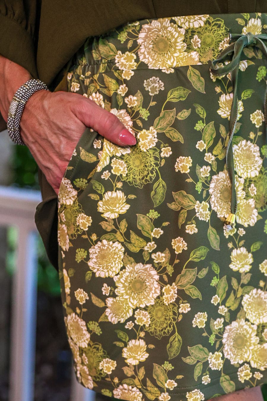 Olive Blossom Skort