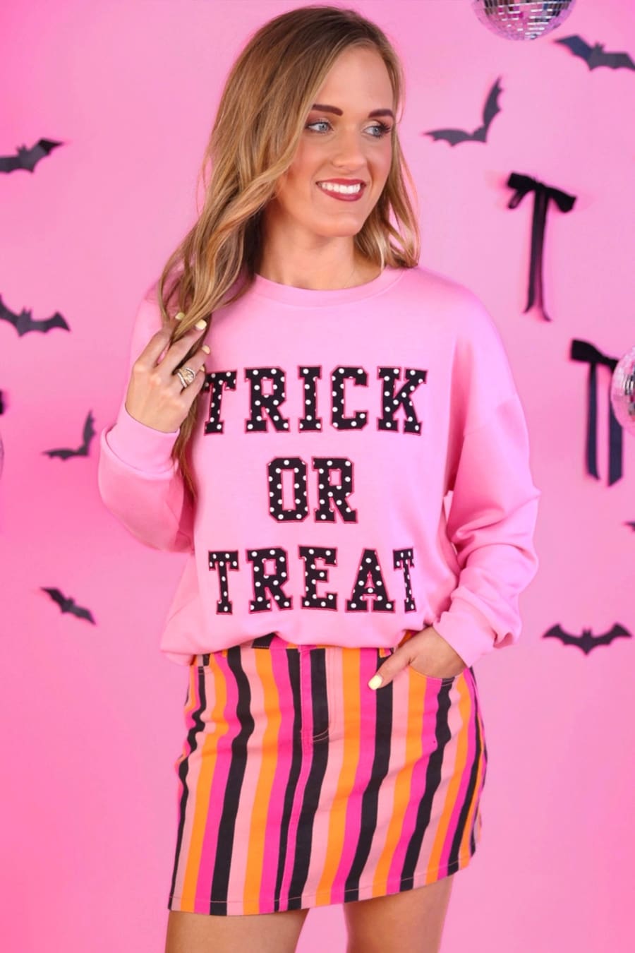Boo Stripes Nova Denim Skirt