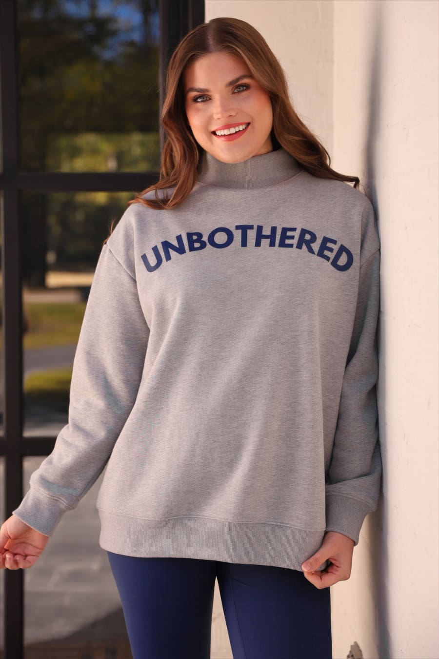 Unbothered Mock Neck Pullover