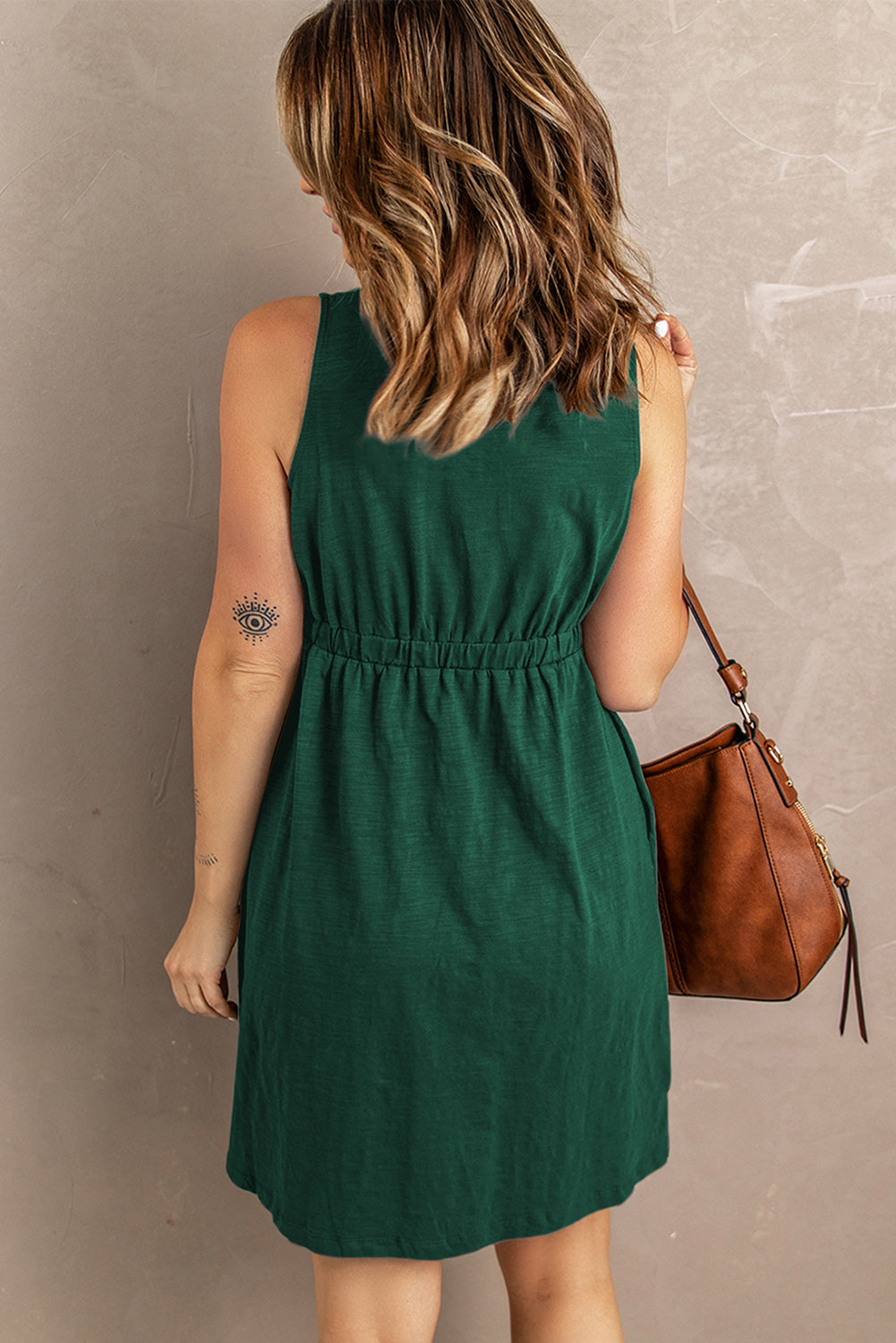 Sleeveless Button Down Dress - 12 colors