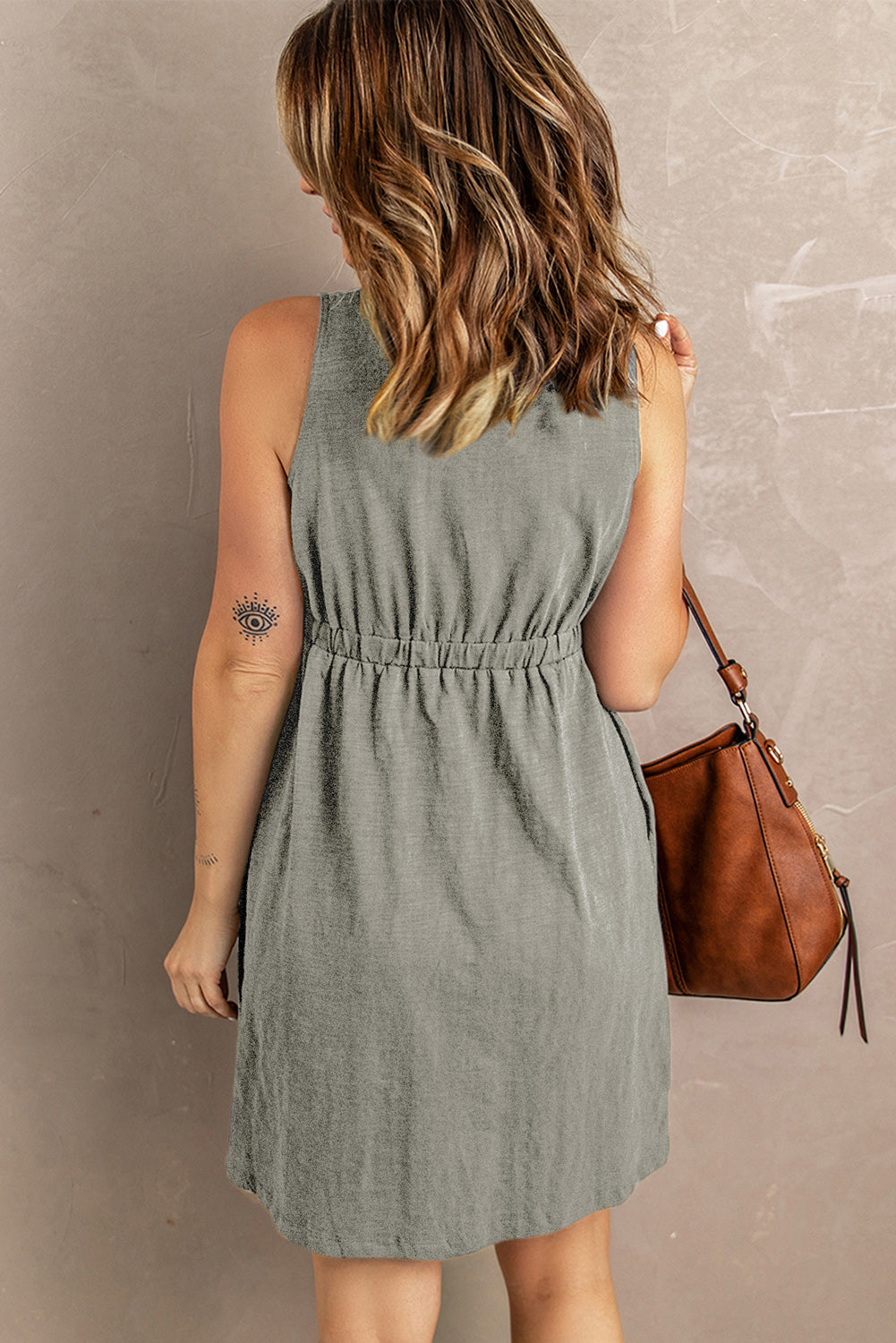 Sleeveless Button Down Dress - 12 colors